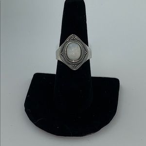 Silver Ring with Moonstone, size 8.5